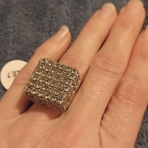 NEW crystal cube ring